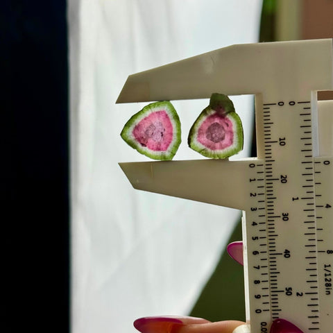 Watermelon Tourmaline Pair - A 2 - Kenna's Crystals from TikTok