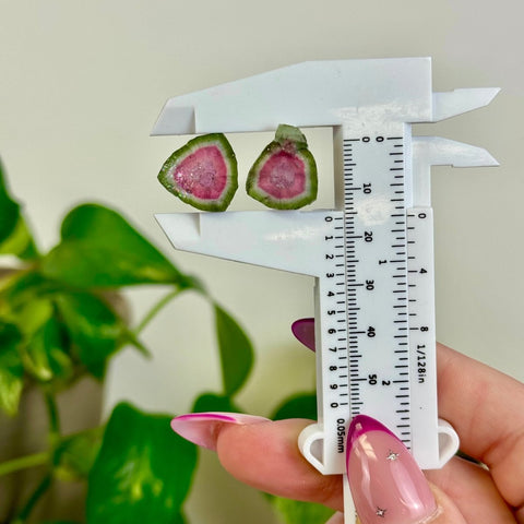 Watermelon Tourmaline Pair - A 1 - Kenna's Crystals from TikTok