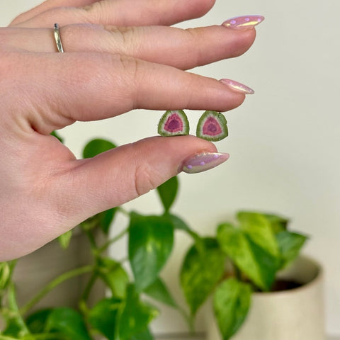 Watermelon Tourmaline Pair - G 1 - Kenna's Crystals from TikTok