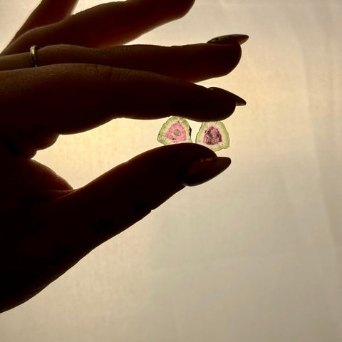 Watermelon Tourmaline Pair - J 2 - Kenna's Crystals from TikTok