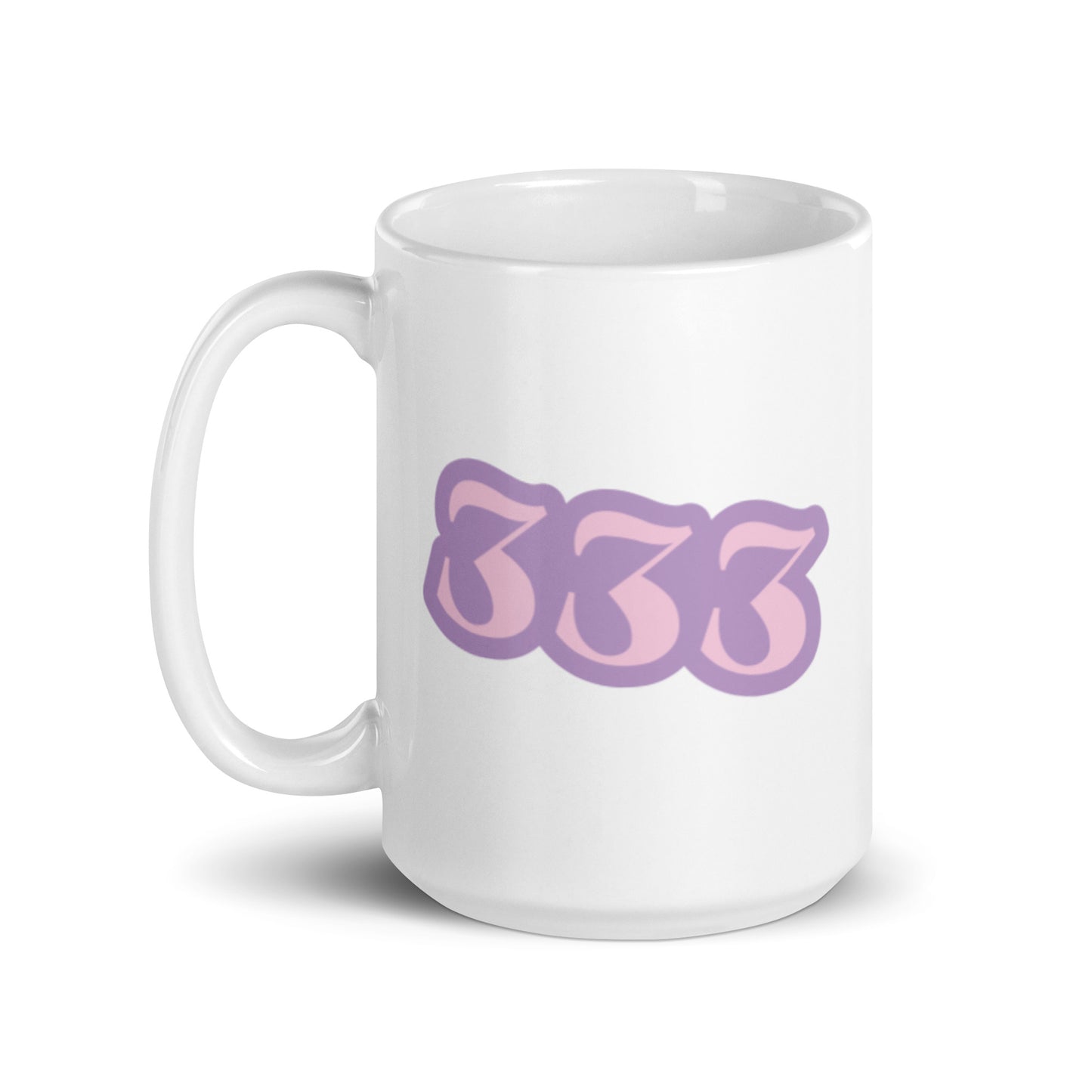 333 Angel Number XL White Glossy Mug (15oz)