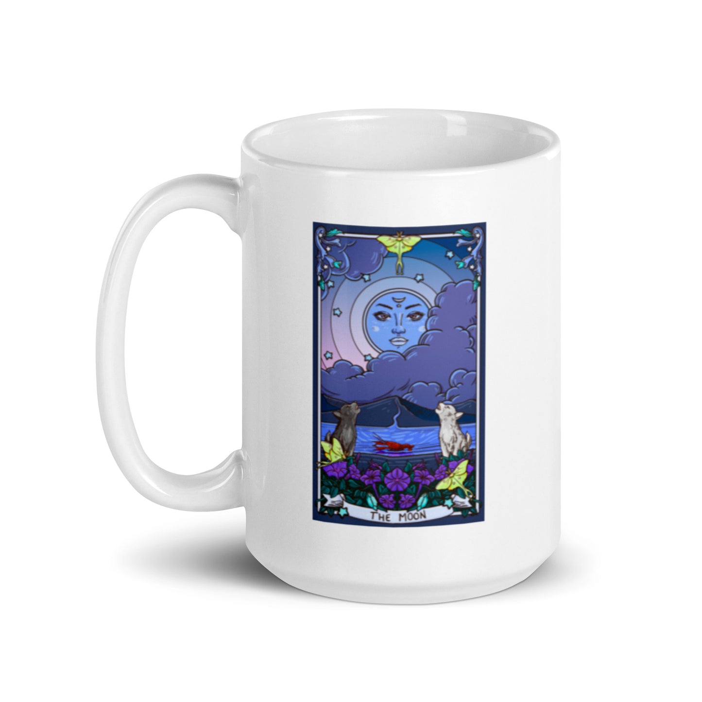The Moon Card XL White Glossy Mug (15oz)