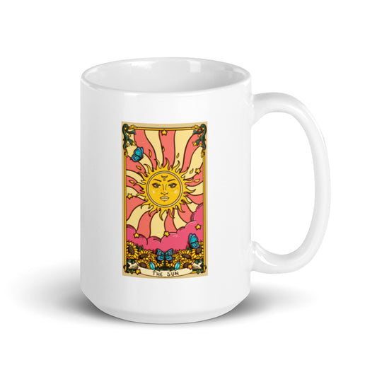 The Sun Tarot Card XL White Glossy Mug (15oz)