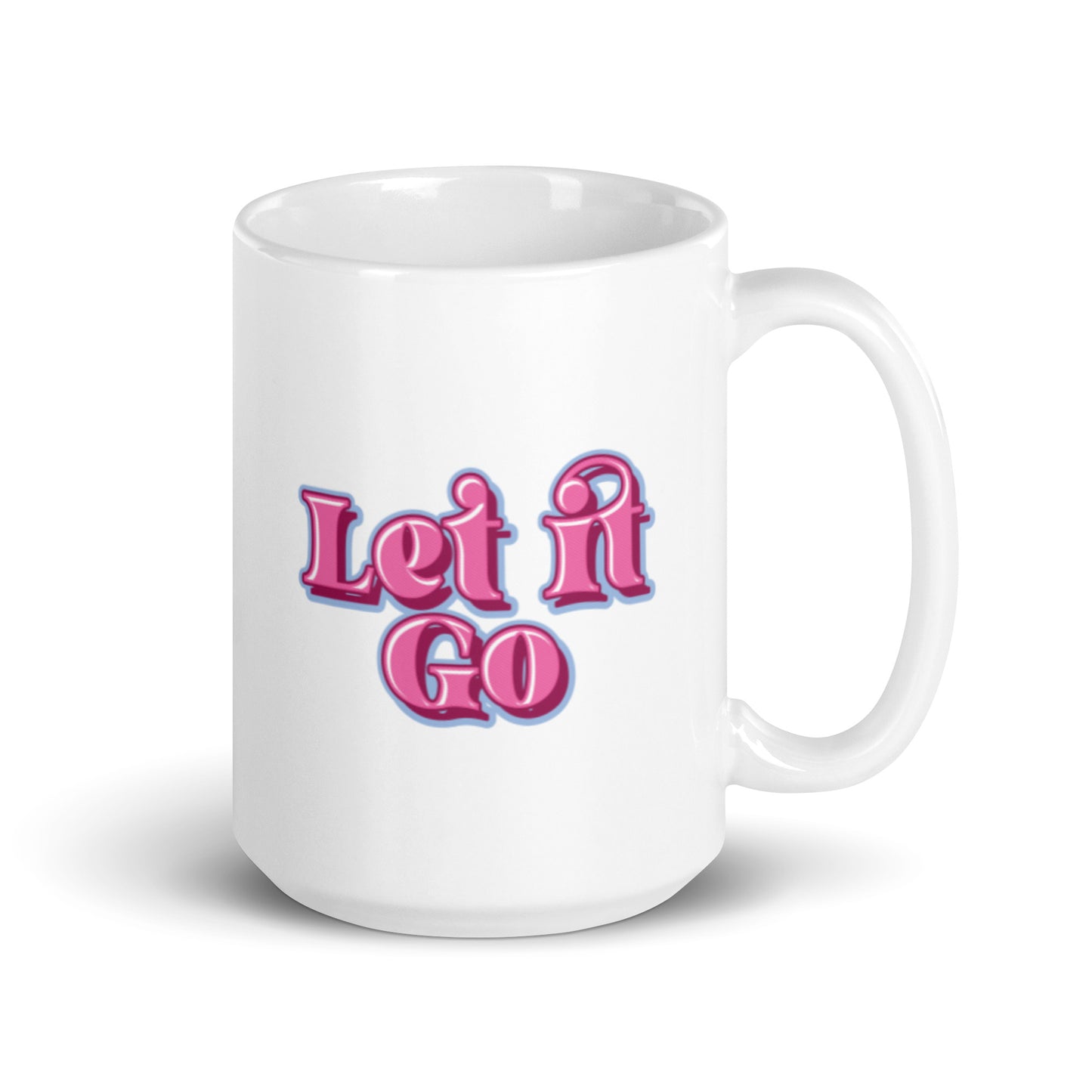 Let it Go XL White Glossy Mug (15oz)