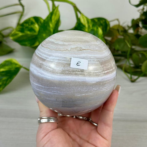 White Jasper Sphere E 5 - Kenna's Crystals from TikTok