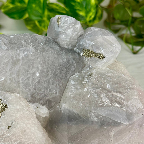 XL Pink Calcite With Glitter Pyrite (UV Reactive) 3 - Kenna's Crystals from TikTok