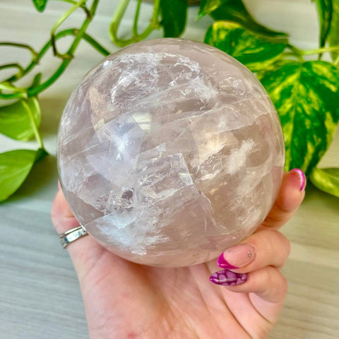XL Rose Quartz Sphere 199 4 - Kenna's Crystals from TikTok