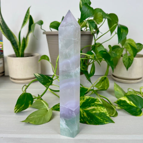 XL Yttrium Fluorite Tower 133 4 - Kenna's Crystals from TikTok
