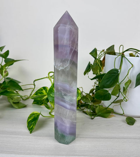 XL Yttrium Fluorite Tower 188 10 - Kenna's Crystals from TikTok