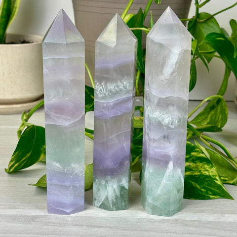 XL Yttrium Fluorite Tower 88 1 - Kenna's Crystals from TikTok