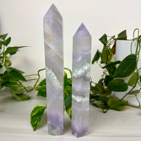 XL Yttrium Fluorite Tower 99 3 - Kenna's Crystals from TikTok