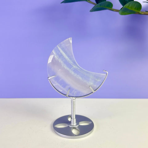 Yttrium Fluorite Moon On Stand